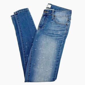 Hammer Jeans Women’s Light Wash Skinny Jeans – Subtle Distressed Pattern Size 7